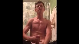 Hot White Teen Jerks off with Dirty Talking