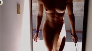 Sexy Fit Columbian Cam Model Naked Jump Rope