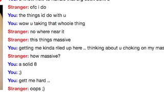 Omegle 20yo Goth Girl gives Dildo Blowjob and Fucks Wet Pussy with it