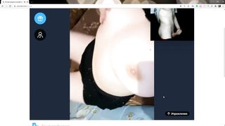Shugar Bitch and Sweet Boy Masturbate on Chatroulette Webcam
