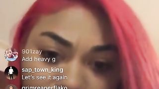 Red Mulatto Shows and Plays with Pussy on g Live