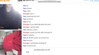 Stoner Girl Helps me Cum on OMEGLE