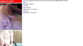 OMEGLE Hunt #1 - Slapping her Pussy