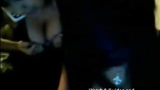 Two Hot Girls on Webcam Flash their Tits