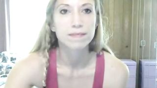 Blonde Cam Girl Anal Dildo and Deepthroat