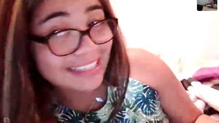 Teen Latina having Fun in Front of Webcam
