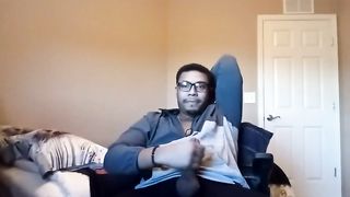 Stroking from Home..... Coworkers Remote Bang Part one