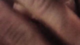 Peeing in the Toilet Close-up.