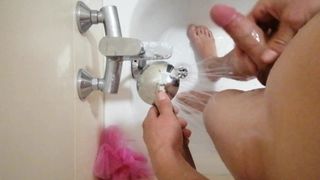 Sexy Guy Jerks off his Hard Cock in the Shower - GaniYoshi