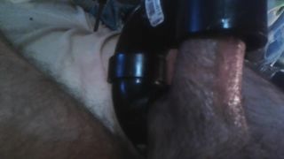 Vacuum Cleaner Sucks my Balls and Cock at the same Time Nice Pre Cum